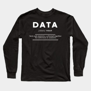 Data Definition Meaning White Edition Long Sleeve T-Shirt